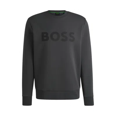 HUGO BOSS REGULAR-FIT SWEATSHIRT WITH LOGO PRINT 