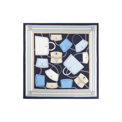 Hugo Boss Italian-made Scarf In Printed Silk Twill In Multi