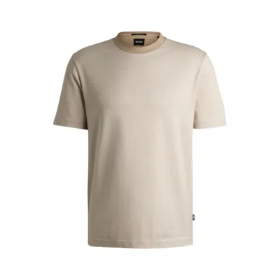 Hugo Boss Porsche X Boss Mercerized-cotton T-shirt With Special Branding In Beige