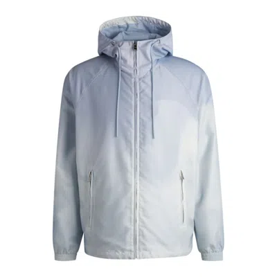 Hugo Boss Water-repellent Jacket With Cloud Artwork In Blue