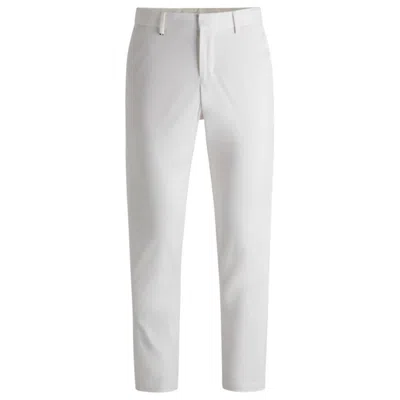 Hugo Boss Slim-fit Jeans In Black Mechanical-stretch Denim In White