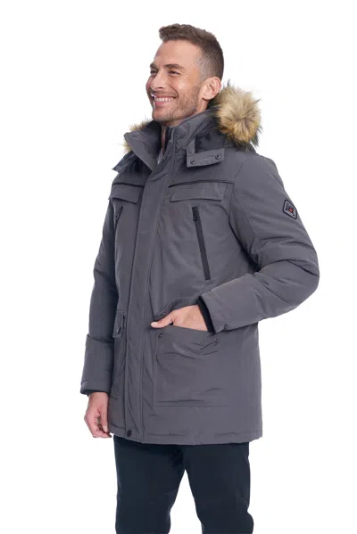 Alpine North Men's Vegan Down Parka In Grey