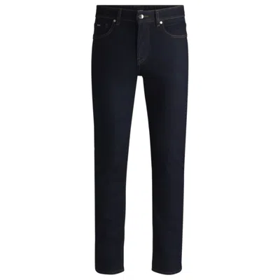 Hugo Boss Delaware Slim-fit Jeans In Indigo Stretch Denim In Blue