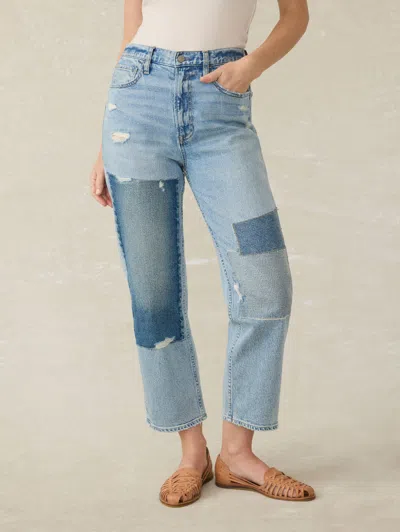 Faherty 90s Crop Patchwork Jean In Heirloom Indigo Wash