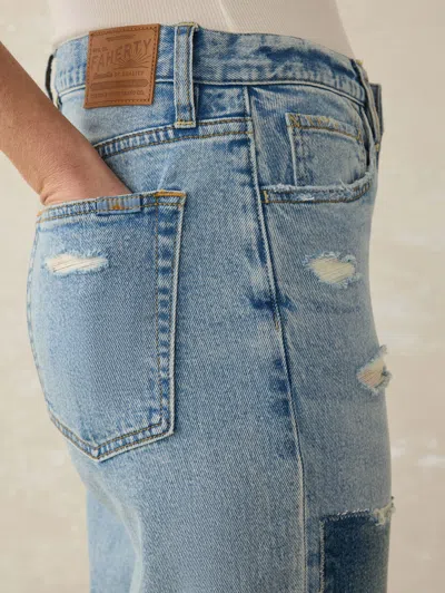 Faherty 90s Crop Patchwork Jean In Heirloom Indigo Wash