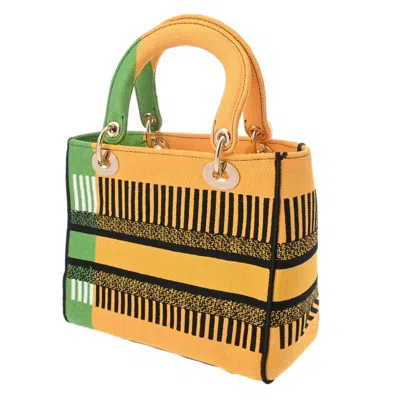 Pre-owned Dior Christian  Blue Green Yellow Canvas Shoulder Bag () In Blue, Green, Yellow