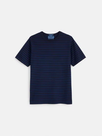 Alex Mill Omnigod X  Bold Stripe Tee In Deep Indigo