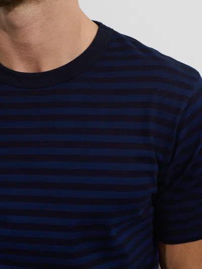 Alex Mill Omnigod X  Bold Stripe Tee In Deep Indigo