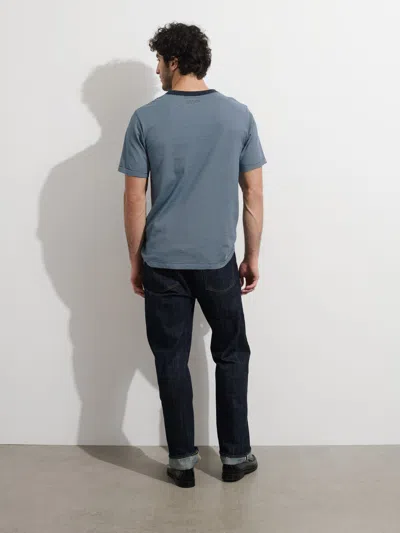 Alex Mill Omnigod X  Fine Stripe Tee In Light Indigo