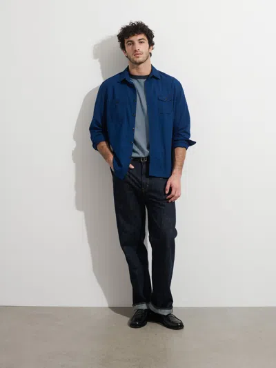 Alex Mill Omnigod X  Utility Shirt In Chambray