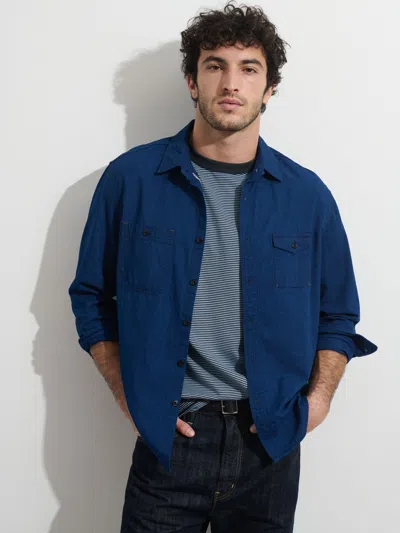 Alex Mill Omnigod X  Utility Shirt In Chambray