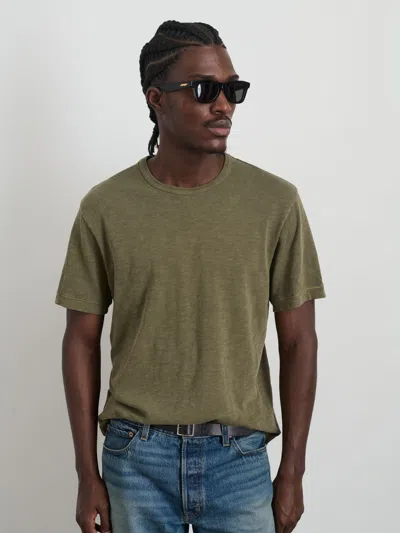 Alex Mill The Standard T-shirt In Slub Cotton In Olive Grey