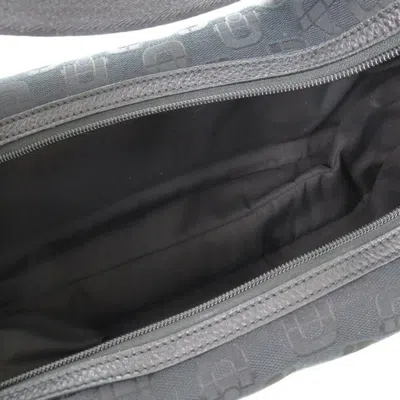 Pre-owned Gucci Horsebit Black Canvas Shoulder Bag ()