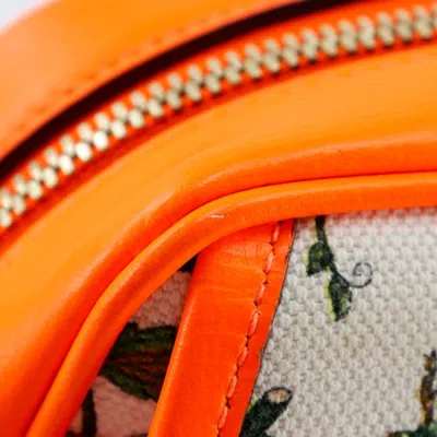 Pre-owned Gucci Orange Canvas Leather Shoulder Bag ()