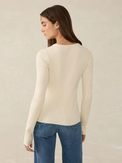 Faherty Milo Cardigan In Whipped Cream