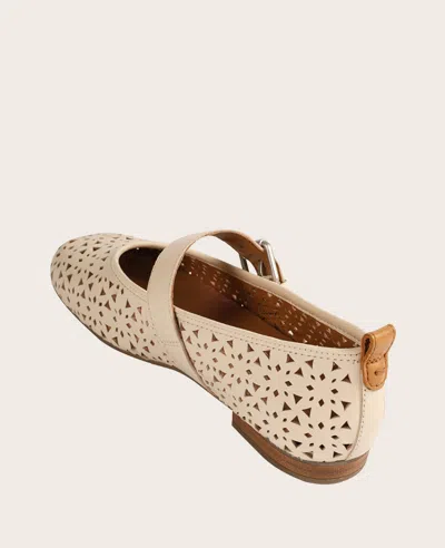 Gentle Souls Women's Karla Perferated Leather Flats In White Perf Leather