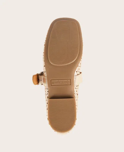 Gentle Souls - Karla Perforated Metallic Mary Jane In Gold Perf Leather
