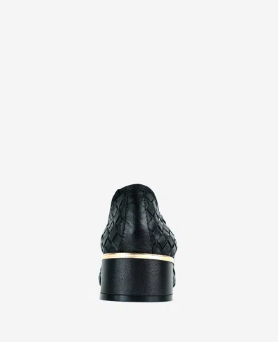 Kenneth Cole Birdie Woven Leather Pump In Black Woven Leather