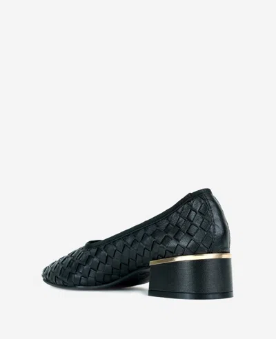 Kenneth Cole Birdie Woven Leather Pump In Black Woven Leather