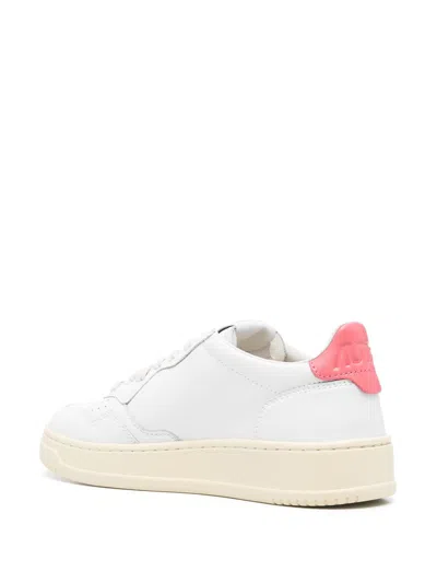 Autry Medalist Low Sneakers In White And Polignac Leather Shoes In White