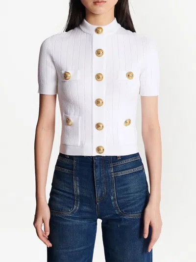 Balmain Women Buttoned Crewneck Cardigan
