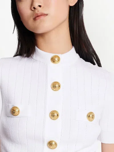 Balmain Women Buttoned Crewneck Cardigan