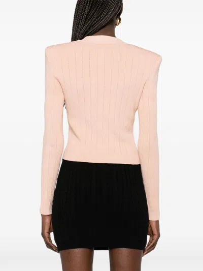Balmain Women Buttoned V-necked Cardigan