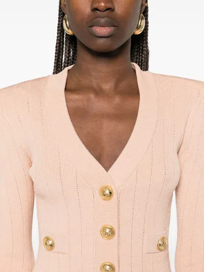 Balmain Women Buttoned V-necked Cardigan