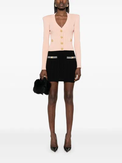 Balmain Women Buttoned V-necked Cardigan