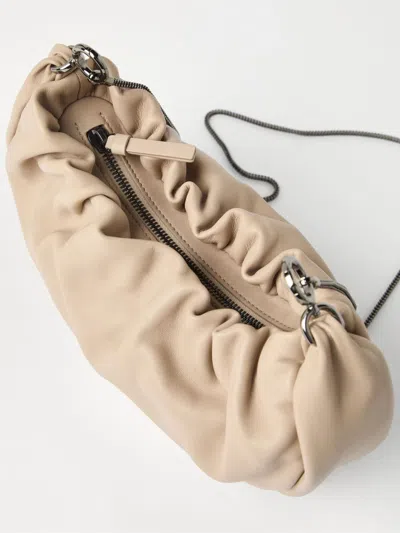 Shop Brunello Cucinelli Leather Shoulder Bag