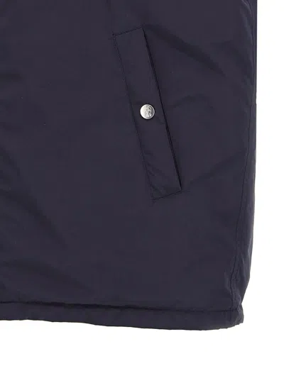 Brunello Cucinelli Water Resistant Nylon Vest In Blue