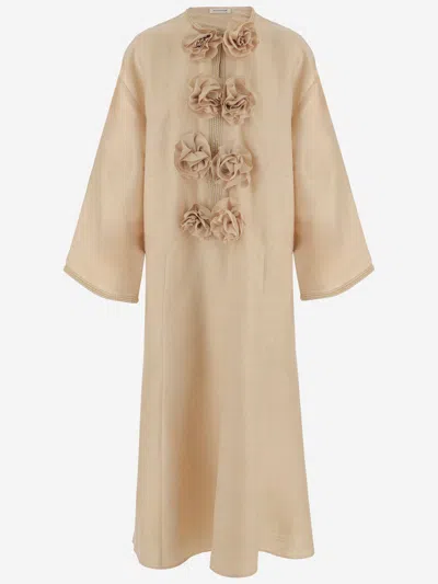 By Malene Birger Cicelia Rosette-detailed Silk Maxi Dress