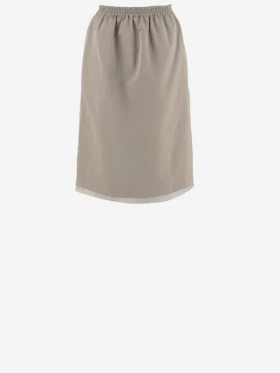 Carven Silk-blend Duchesse Skirt