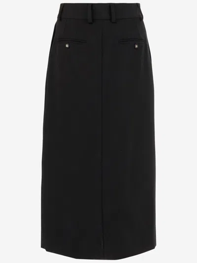 Dolce & Gabbana Wool Pencil Skirt Longuette