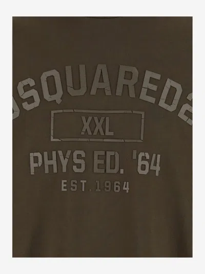 Dsquared2 Phys Ed T-shirt In Dark Green Cotton In Green