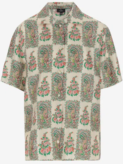 Etro Silk Shirt With Floral Print