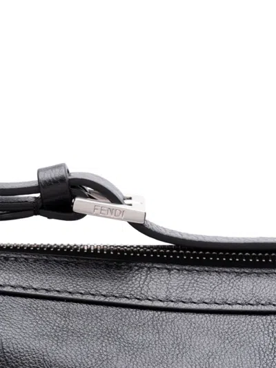 Fendi Women's Simplym Black Bag Embossed Logo