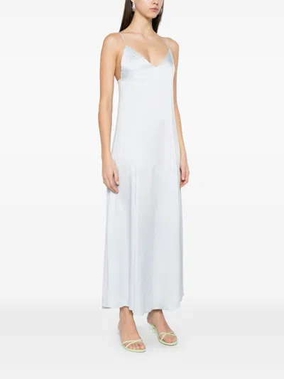 Forte Forte Cotton Denim Midi Dress With Frayed Edge