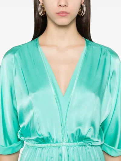 Forte Forte Silk Long Dress In Blue