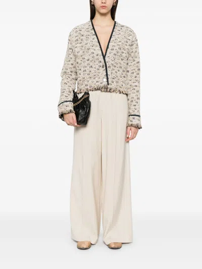 Forte Forte Viscose Wool Slub Flat Front Pants
