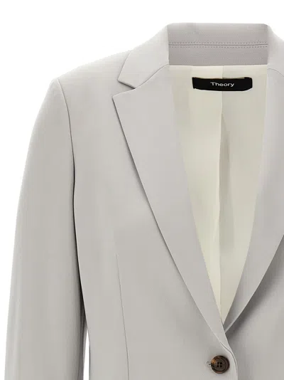Theory Admiral Crepe One-button Staple Blazer