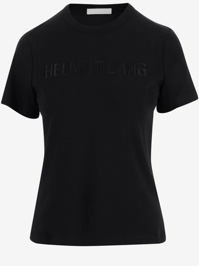 Helmut Lang Logo Embroidered Crew Neck Short Sleeve Top