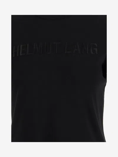 Helmut Lang Logo Embroidered Crew Neck Short Sleeve Top