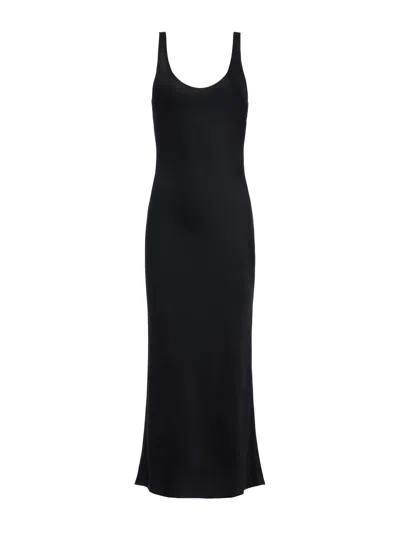 L'agence Akiya Satin Maxi Dress In Black
