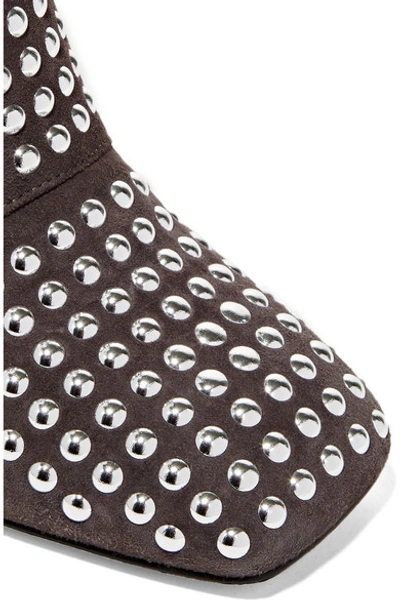 Shop Christopher Kane Studded Suede Ankle Boots