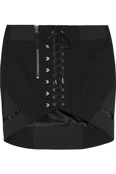 Shop Anthony Vaccarello Cotton Mini Skirt