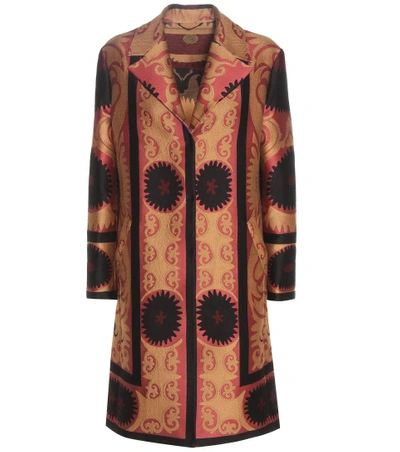 Shop Etro Printed Wool-blend Jacquard Coat