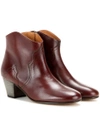 Isabel Marant Etoile 50mm Dicker Leather Ankle Boots In Cogeac