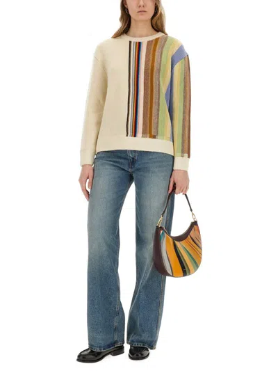 Paul Smith Women's Gradient 'signature Stripe' Crew Neck Sweater Multicolour