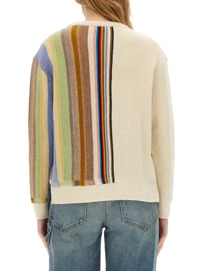 Paul Smith Women's Gradient 'signature Stripe' Crew Neck Sweater Multicolour